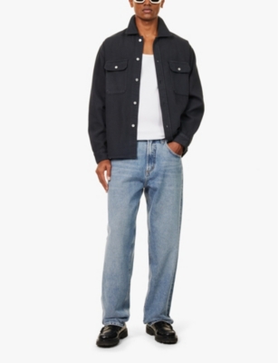 Agolde Sky Blue Fusion Jeans In Ratio (md Indigo W/tint)