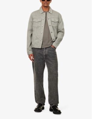 Agolde Mens Fresh (washed Grey) 90's Faded-wash Straight-leg Recycled-denim Jeans In Fresh (washed Grey)