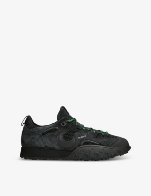 Marine Serre Womens Ms Rise Tyko Leather Low-top Trainers Blac In Black