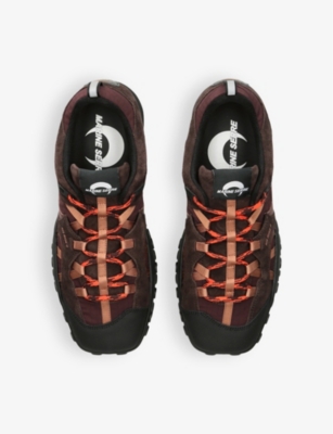 MARINE SERRE WOMENS BROWN/OTH MS RISE TYKO LEATHER LOW-TOP TRAINERS 