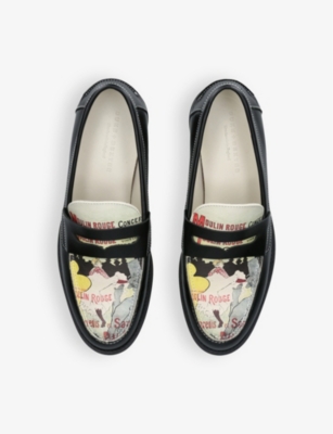 DUKE & DEXTER: Wilde Moulin-print leather loafers