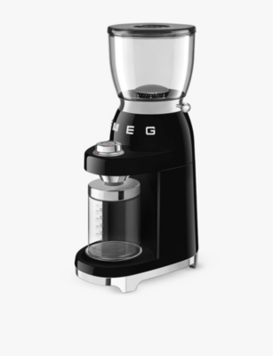 Smeg Black Cgf11 Stainless-steel Coffee Grinder In Black