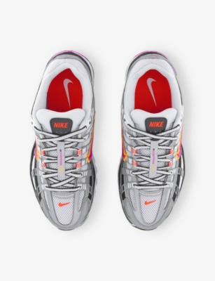 NIKE: P-6000 Leather and Mesh Low-Top Trainers