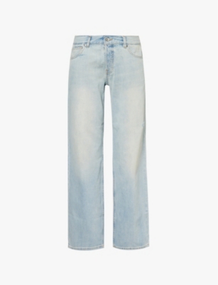 【BAON】Royde Patch Carpender Non-fade Raw Wide Denim Pants Aelfric Eden Mens Jeans Ripped Patchwork Fringe Denim Pants