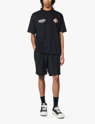 THE COUTURE CLUB MENS BLACK 9TH ANNIVERSARY RELAXED-FIT COTTON-JERSEY T-SHIRT