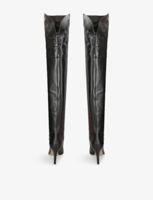 Chloé Eve Leather Over-the-knee Boots In Black