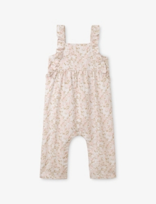THE LITTLE WHITE COMPANY: Petunia Flora-Print Reversible Cotton Hat 0-24 Months