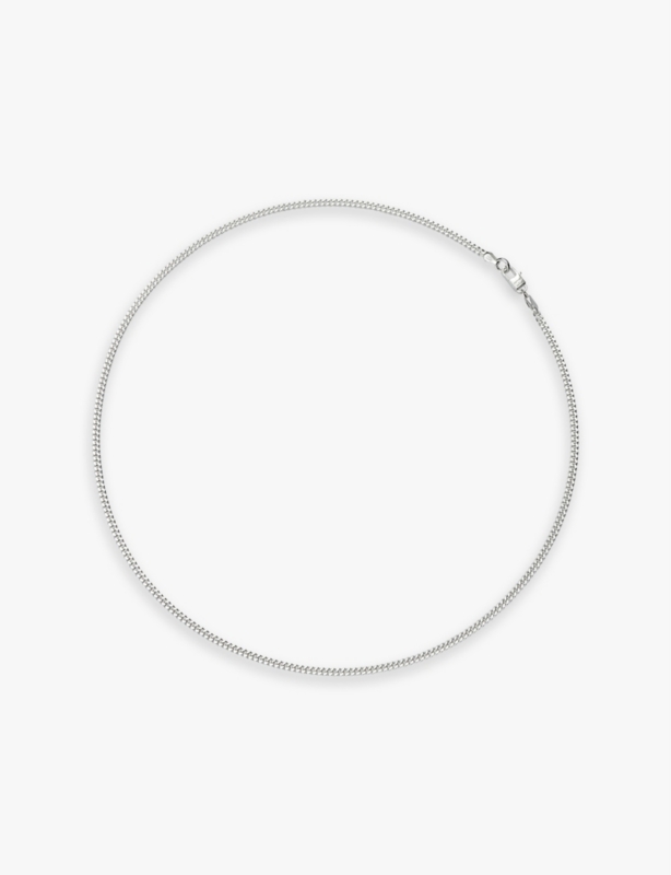 Classic Cuban sterling-silver chain necklace