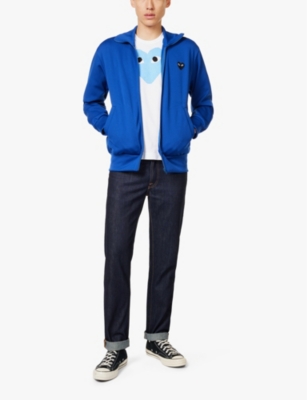 COMME DES GARCONS PLAY: Big and Small Heart brand-appliqué cotton-jersey T-shirt