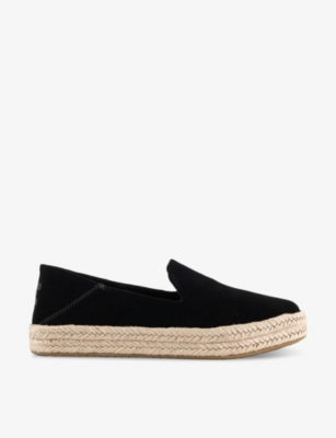 TOMS: Carolina brand-embroidered canvas-twill shoes