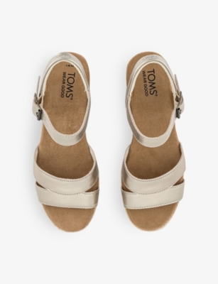 Audrey double-strap suede wedge sandals