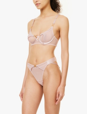 Shop Bordelle Womens Rose Retta Balconette Wire Stretch-lace Bra