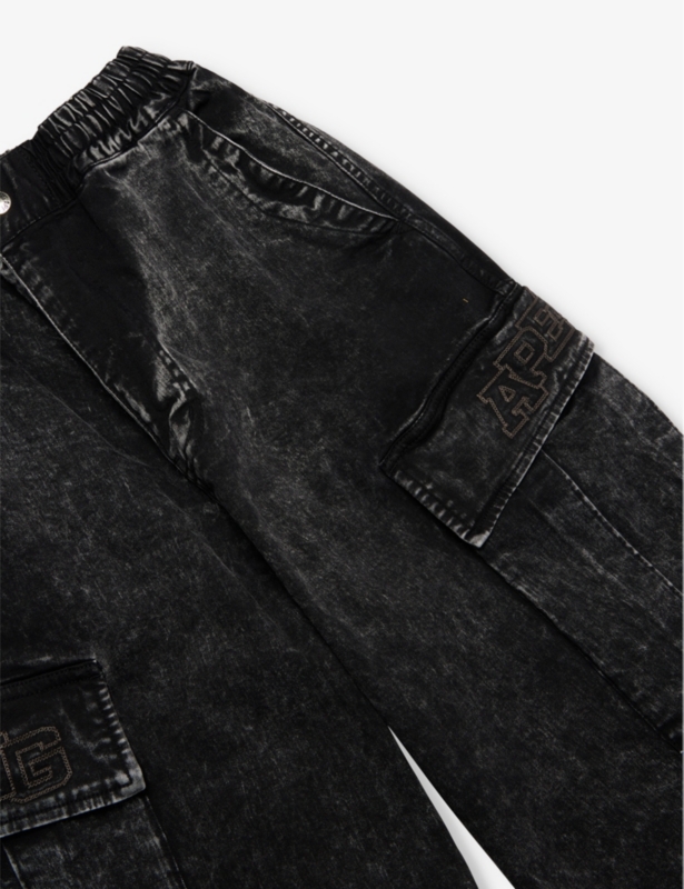 Patch-pocket loose-fit denim jeans 10-13 years