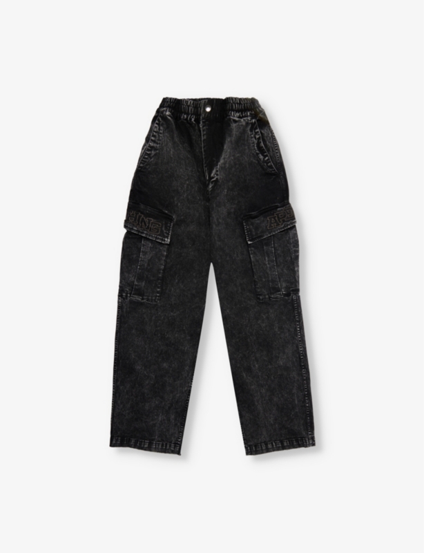 Patch-pocket loose-fit denim jeans 10-13 years