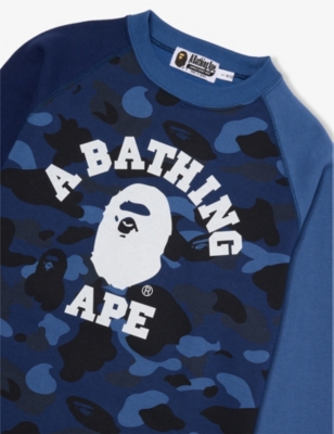 A BATHING APE: Camouflage Crew-Neck Cotton-Jersey Sweatshirt 10-13 Years