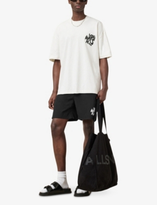 ALLSAINTS: Orlando Graphic-Print Slim-Fit Woven Swim Shorts