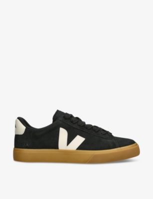 VEJA: Campo Bold logo-embroidered suede low-top trainers