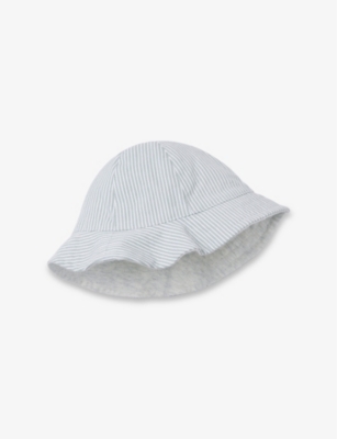 THE LITTLE WHITE COMPANY: Striped Cotton Bucket Hat