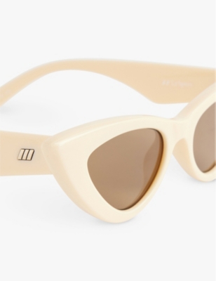 Shop Le Specs Womens Ivory Hypnosis Cat Eye-frame Sunglasses