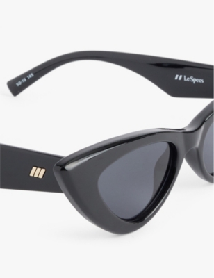 Le Specs Womens  Hypnosis Cat Eye-frame Plastic Sunglasses In Black