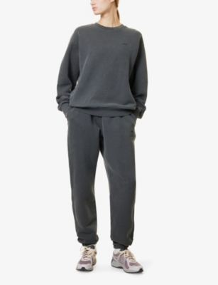 Gymshark Womens  Everywear Relaxed-fit Cotton-jersey Sweatshirt In Gs Bck Pig Grmnt