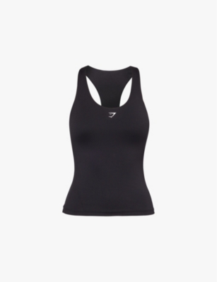 Gymshark Womens Gs Black Everyday Shelf Stretch-recycled Polyester Top