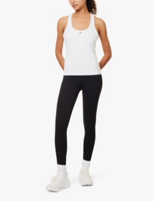GYMSHARK WOMENS GS WHITE EVERYDAY SHELF STRETCH-POLYESTER TOP XXL 
