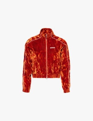 MARTINE ROSE - Shrunken Tracksuit crinkled-velvet regular-fit woven