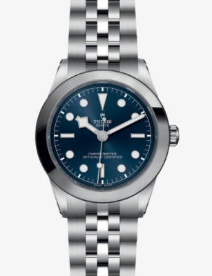 M79660-0002 Black Bay Blue 39m stainless-steel automatic watch