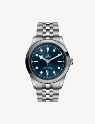 M79680-0002 Black Bay Blue 41m stainless-steel automatic watch