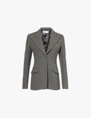 Gabriela Hearst Leiva Blazer In Dark Grey Multi