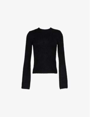 Shop Gabriela Hearst Womens Willis Brushed Silk And Cashmere Jumper Black