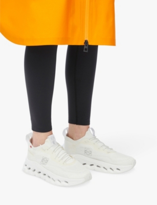 Shop Loewe Womens All White F X On Cloudtilt Recycled-polyester Low-top Trainers