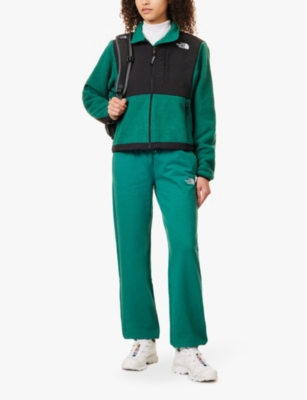 THE NORTH FACE WOMENS EVERGREEN/BLACK DENALI FLEECE RELAXED-FIT WOVEN JACKET XS 