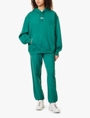 THE NORTH FACE WOMENS THE NORTH FACE BRAND-EMBROIDERY STRAIGHT-LEG HIGH-RISE COTTON-JERSEY JOGGING BOTTOMS 