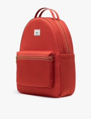 Shop Herschel Supply Co Womens  Nova 18l Recycled-polyester Backpack In Red Ochre/white Stitch