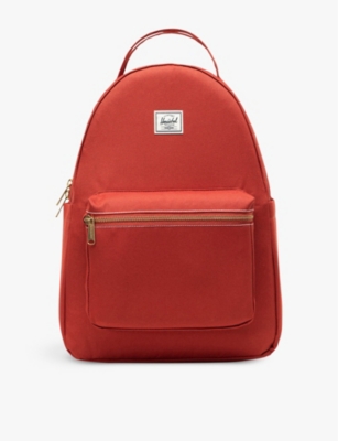 Shop Herschel Supply Co Womens  Nova 18l Recycled-polyester Backpack In Red Ochre/white Stitch