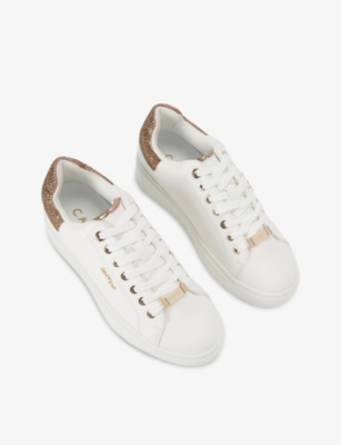 CARVELA: Dream 2 logo-badge faux-leather low-top trainers