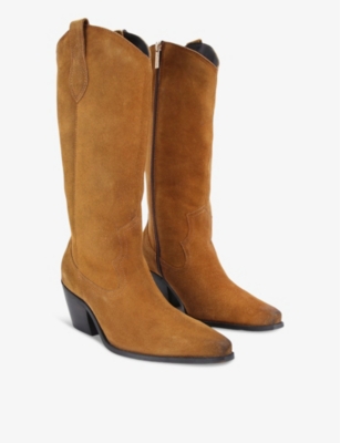 CARVELA: Maven high-leg Western suede boots