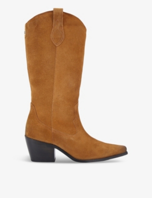 CARVELA: Maven high-leg Western suede boots