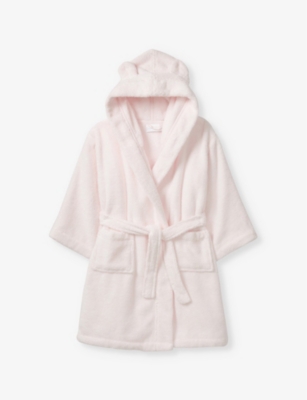 THE LITTLE WHITE COMPANY: Bear-ear organic-cotton robe 0-12 months