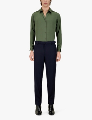THE KOOPLES: Belted mid-rise slim-fit wool trousers