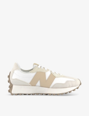 Mens New Balance 327 Mesh and Suede Low-Top Trainers