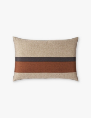 BOSS: Carlow herringbone-weave standard cotton pillowcase 50cm x 75cm