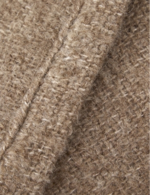 Hugo Boss Caramel Donegal Woven Throw 140cm X 200cm In Caramel