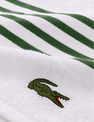 Lacoste L Courtline Striped Organic-cotton B In Vert
