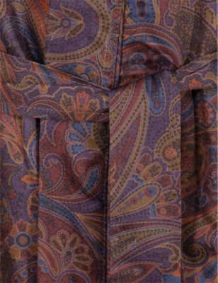 Shop Ralph Lauren Mens  Home Belmonte Paisley-print Cotton-sateen Bathrobe In Jewel