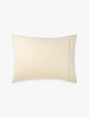 Shop Ralph Lauren Player Logo-embroidered Cotton Pillowcases 50cm X 75cm In Paleoak