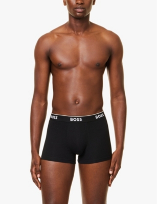 Hugo Boss Boss Mens Assorted Pre Branded Waistband Stretch-cotton Boxer Trunks In Assorted Pre