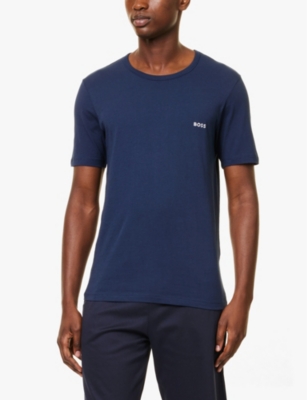BOSS: Crewneck Brand-Embroidered Pack of Three Cotton-Jersey T-Shirts
